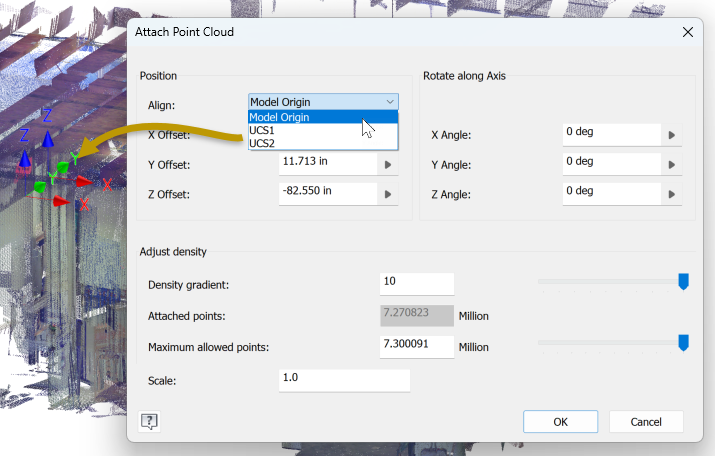 Attach point cloud