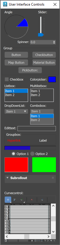 User Interface Controls