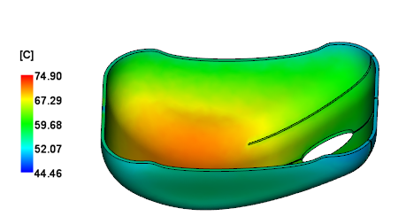Mold temperature on the core