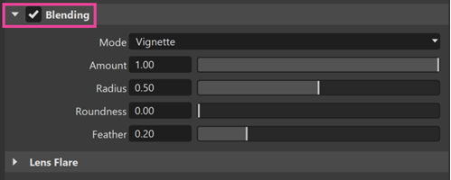 Camera Editor Blending collapsible frame