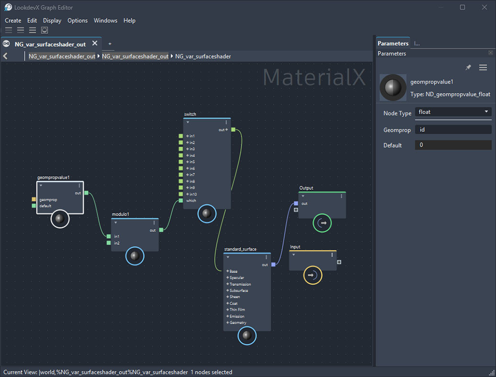 Geompropvalue Node (MatlX) & Scenedata (MDL) Support