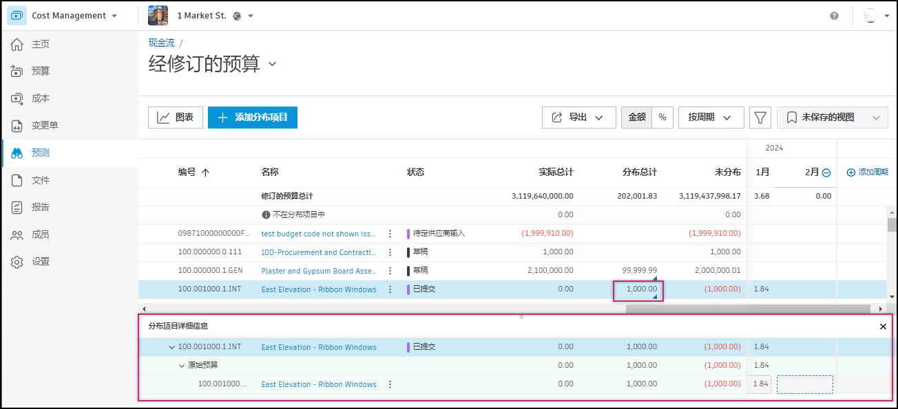 现金流合并视图