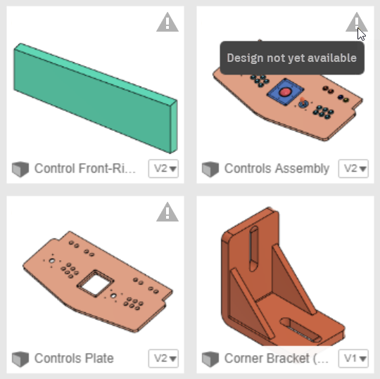 设计尚不可用示例