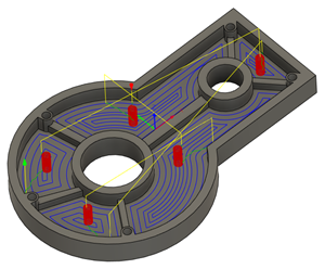 2D 挖槽生成的刀具路径