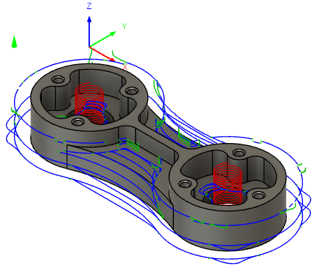 完成的刀具路径