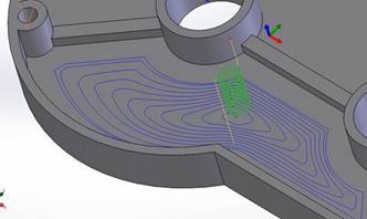 依外形环切加工图 - 依外形环切 2D 挖槽刀具路径