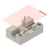 选择了短型 6 mm 孔 - ISO 视图