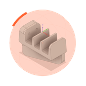 选择了长型 6 mm 孔 - ISO 视图