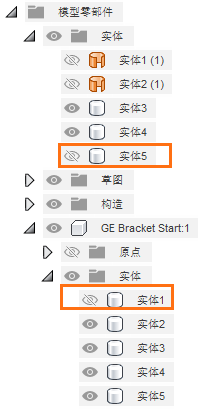 浏览器 - 实体 1 和 5