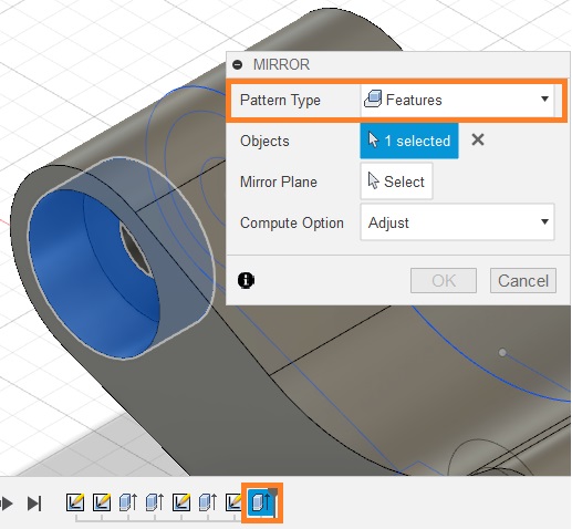 将切割镜像到另一侧