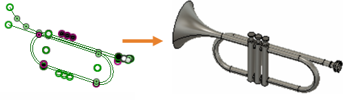 操作之前和之后的喇叭