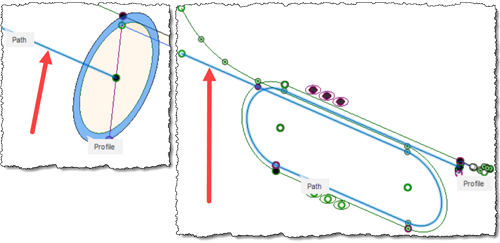 已选择扫掠路径
