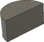 拉伸的半圆形草图