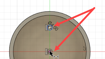 选择要添加尺寸标注的几何图元