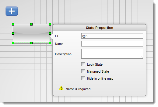 “状态特性”弹出型按钮