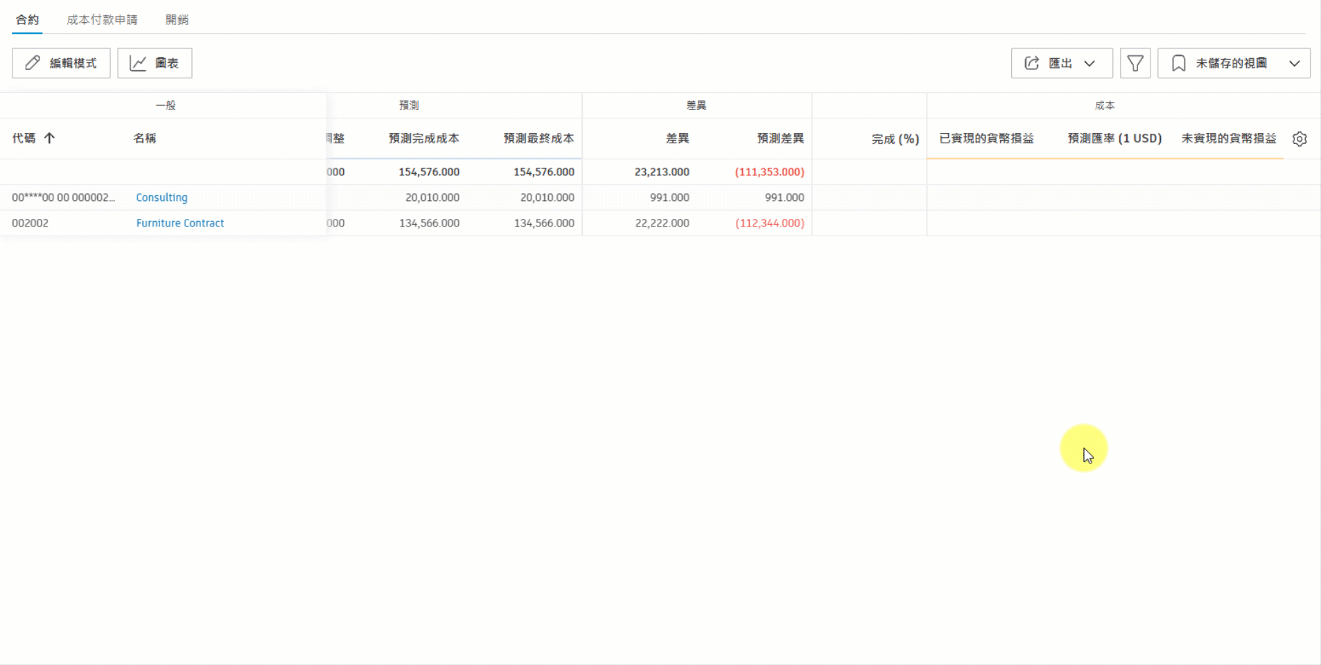 將「合規性文件到期日」欄加入至表格檢視