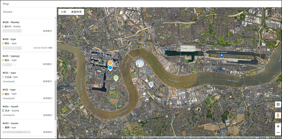 檢視地圖上的問題