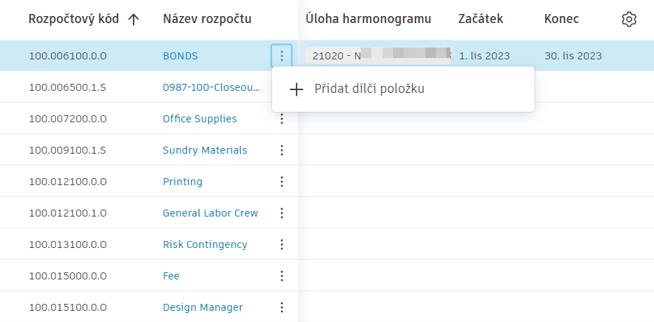 Správa rozhraní propojených položek
