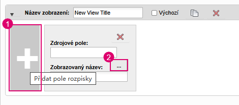 přidání nových polí
