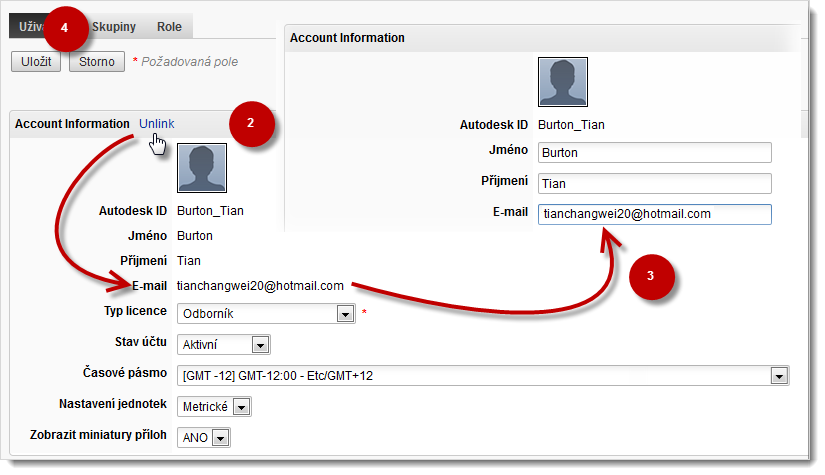 Zrušení propojení mapovaných účtů