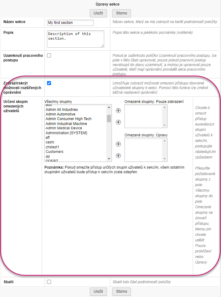 Omezení přístupu skupiny