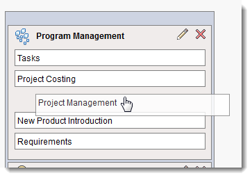Uspořádání kategorií přetažením