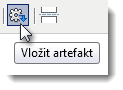 Tlačítko Vložit artefakt