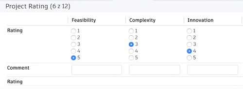 výběr hvězdičkového hodnocení
