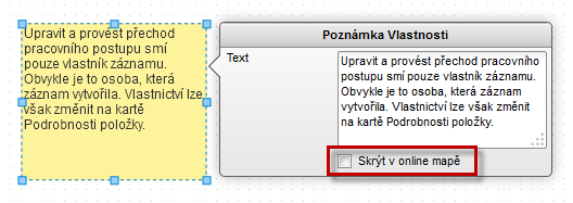 Přidání poznámek k pracovnímu postupu