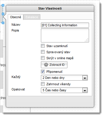 Nastavení připomenutí pracovního postupu