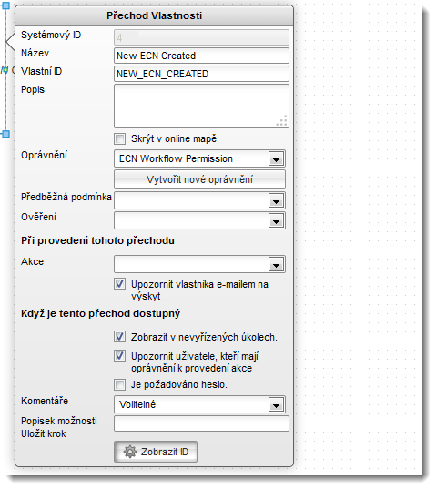 Starší vlastnosti přechodu