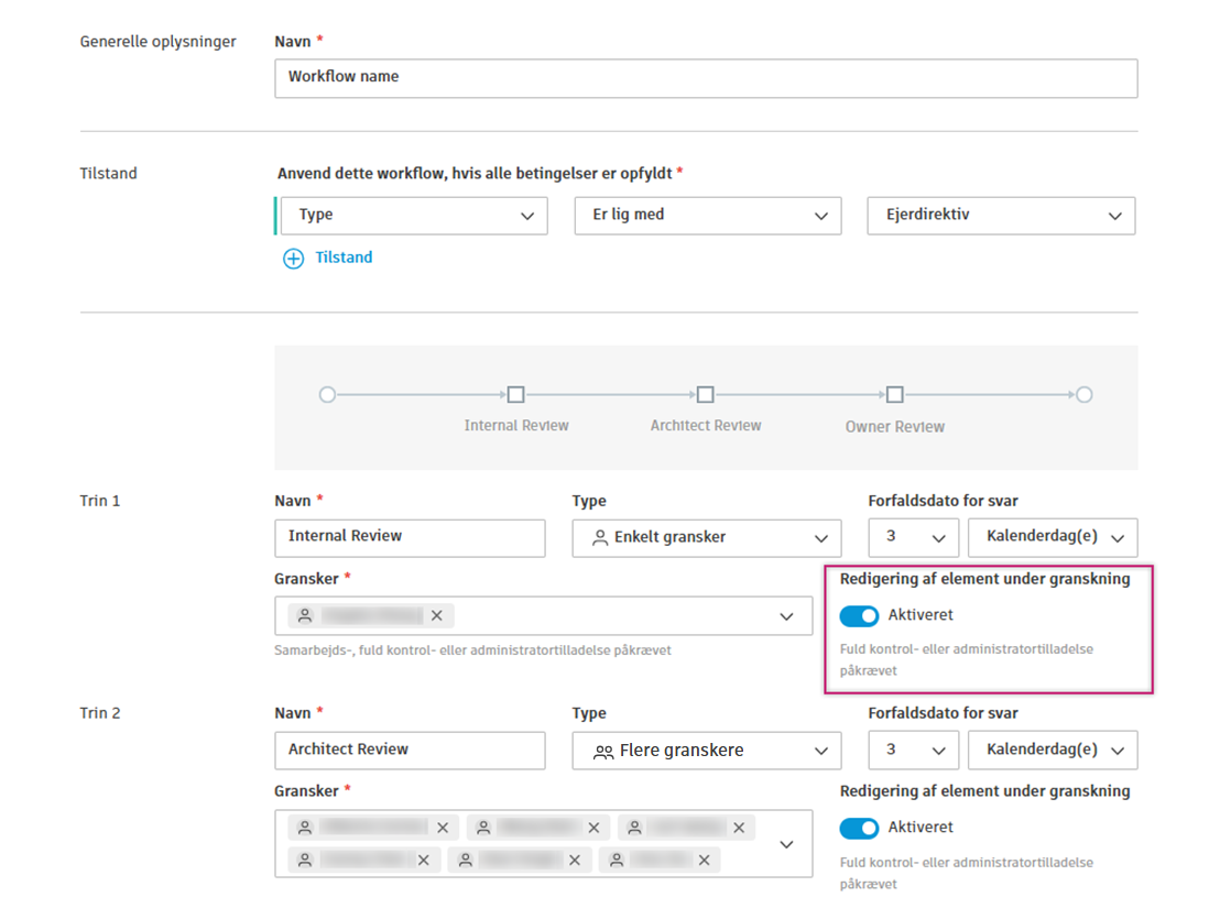 Opsætning af arbejdsgang til omkostningsgodkendelse