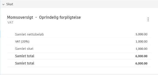 Oplysninger om skatteoversigt