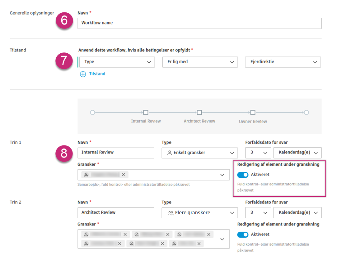 Opsætning af arbejdsgang til omkostningsgodkendelse