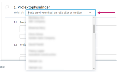Rediger afsnitsmodtagere