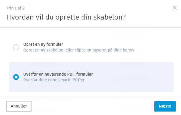 Vælg Smart PDF