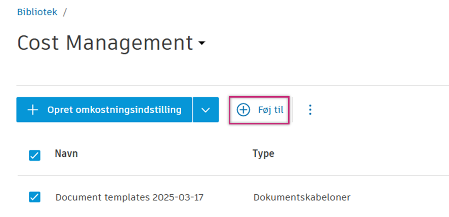 Føj til projektbibliotek