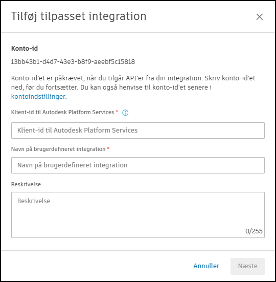 Tilføj brugerdefineret integration