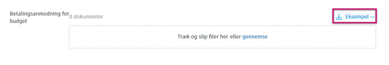 Eksempel på dokumentskabelon