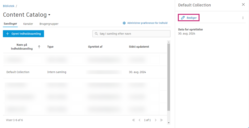 Rediger indholdssamling
