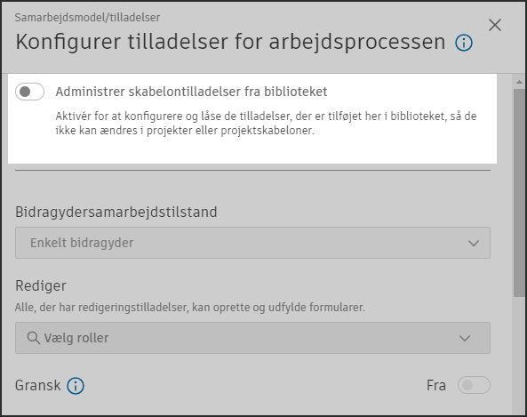 Administrer tilladelser i Bibliotek