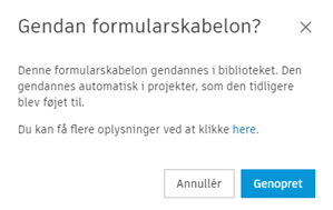 Gendan formularskabelon