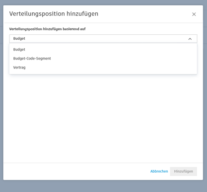Fensteroptionen für die Verteilung