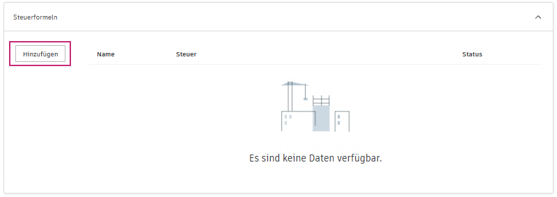 Steuerformeln für Kosteneinstellungen