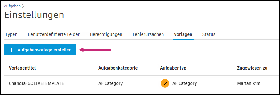 Aufgabenvorlage erstellen