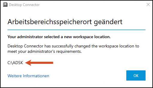 DC-Speicherort geändert - ADSK