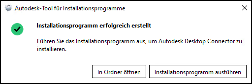 DC-Installationsprogramm erstellt