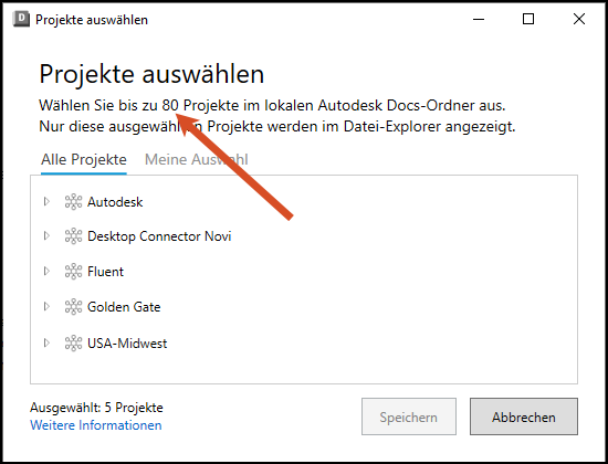 80 Projekte auswählen
