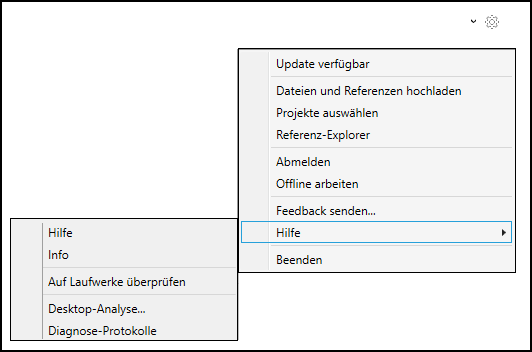 Menüoptionen