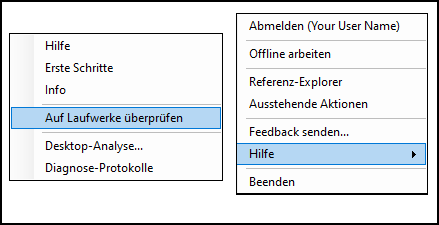 Auf Laufwerke überprüfen